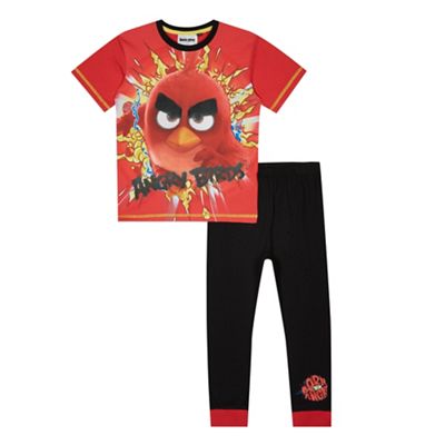 angry birds Boys' red 'Angry Birds' pyjama set